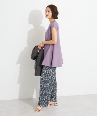 CRAFT STANDARD BOUTIQUE ファンクショナルノースリーブフレアニットプルオーバー Purple