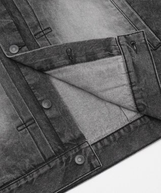 WEGO 【ユニセックス着用ITEM/MLサイズ展開】ヴィンテージライクBIGデニムジャケット デニムブラックソノタ