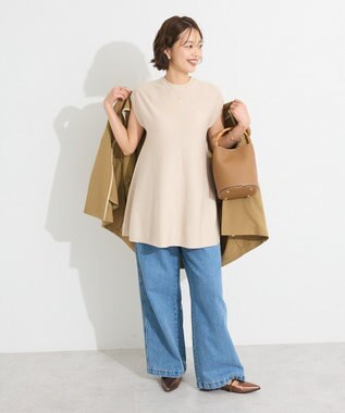 CRAFT STANDARD BOUTIQUE ファンクショナルノースリーブフレアニットプルオーバー Light Beige