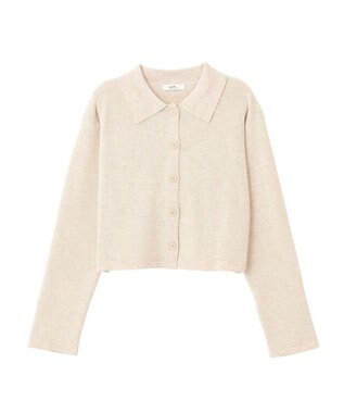 earth music&ecology 【2点SET】襟付きニットアンサンブル Gray Beige