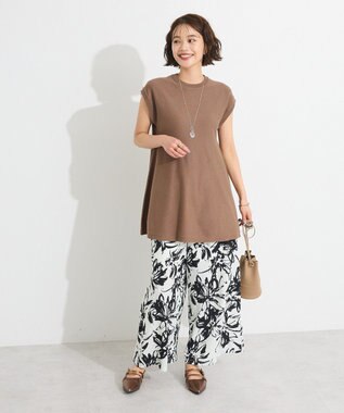 CRAFT STANDARD BOUTIQUE ファンクショナルノースリーブフレアニットプルオーバー Brown