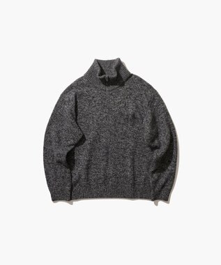 ATON LAMBS WOOL | ハーフジップセーター  - UNISEX CHARCOAL MOKU