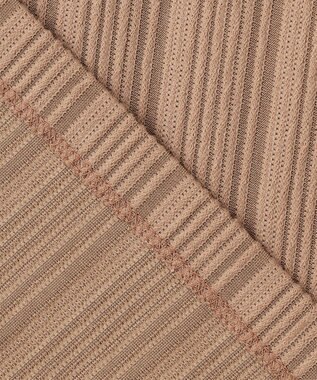 ICB 【洗える】 ランダムストライプリップル プルオーバー レディッシュブラウン系