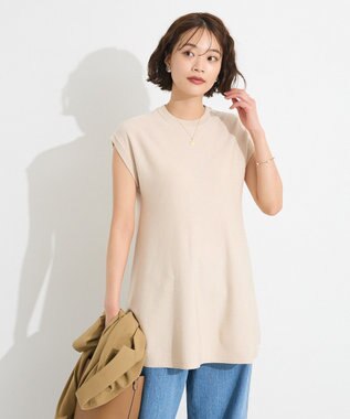 CRAFT STANDARD BOUTIQUE ファンクショナルノースリーブフレアニットプルオーバー Light Beige