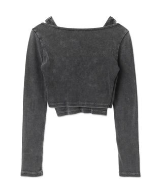 WEGO ヴィンテージライクレースアップトップス スミクロ