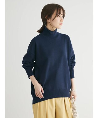 Green Parks もちやわ　モックネックプルオーバー Navy