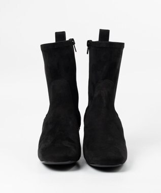 BONTRE 【UNISA/ウニサ】ショートヒールストレッチブーツ ブラック