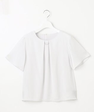 J.PRESS LADIES L シアーストライプ カットソー ライトグレー系1