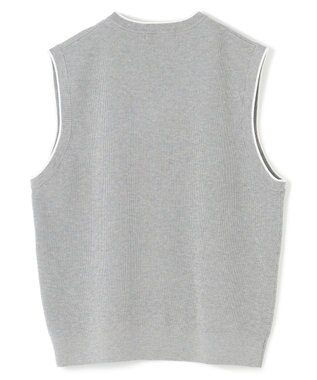 UNFILO MENS スタイリッシュ ニット ベスト グレー