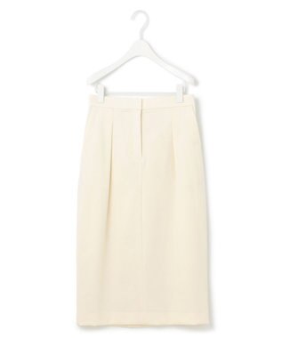 ICB L 【洗える】T/Wベネシャンストレッチ カーブスカート アイボリー系