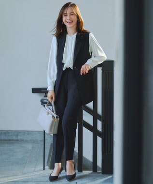 ANY SIS セレモニーダブルクロス ジレ ブラック