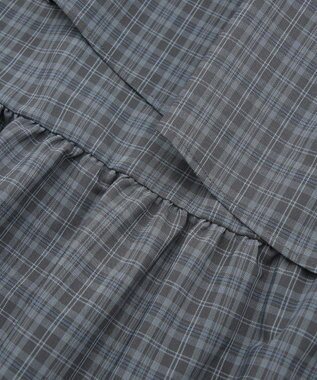 earth music&ecology ハイウエストランダムティアードチェックスカート Check Gray