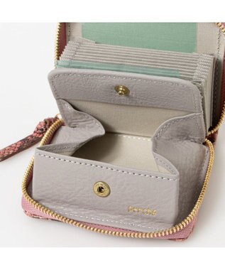 UNBILLION ペルケ perche / ダイヤモンドパイソン・ジャバラカートウォレット ピンク