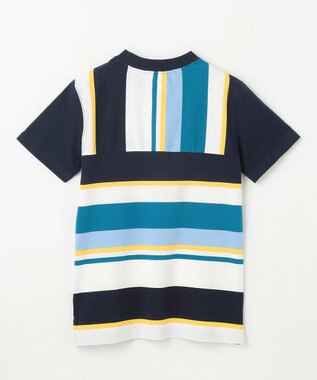 J.PRESS KIDS 【140-170cm】50/2 マルチボーダー Tシャツ ネイビー系1