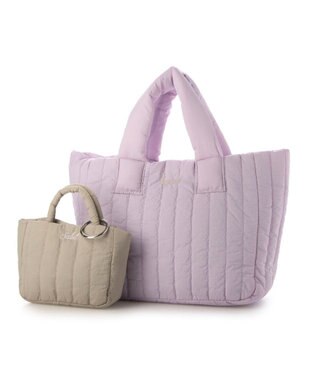 UNBILLION 【テレビ ドラマ着用アイテム】カシュカシュ cachecache / 親子キルティング刺繍トートバッグ ラベンダー