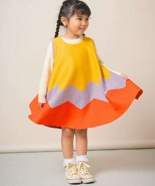 ami amie ノースリーブギザギザワンピース145cm