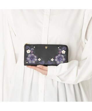 ANNA SUI ララ Lファスナー長財布 クロ
