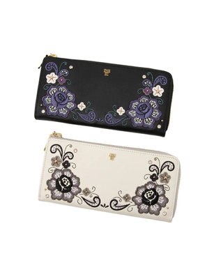 ANNA SUI ララ Lファスナー長財布 クロ
