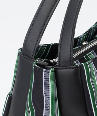 Y'SACCS マルチストライプ すっきりトート Mサイズ グリーン