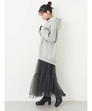 earth music&ecology 裏起毛パーカー Gray Mixture