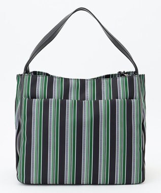 Y'SACCS マルチストライプ すっきりトート Mサイズ グリーン