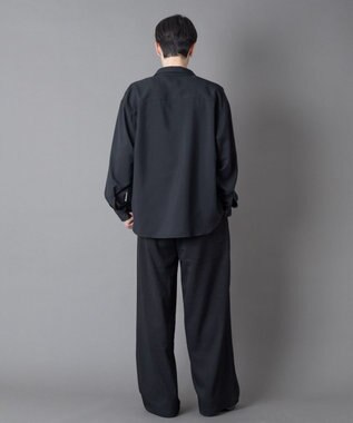 WEGO ワンポイントルーズシャツ（LS） ブラック