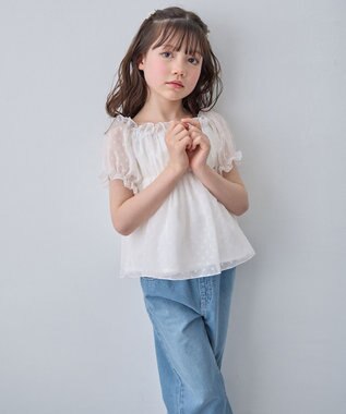 ANY KIDS 【一部店舗/WEB先行販売アイテム】2WAY シアードビーブラウス ホワイト