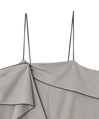 YECCA VECCA ラッフルキャミオールインワン Gray