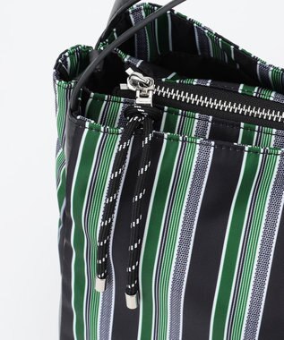 Y'SACCS マルチストライプ すっきりトート Mサイズ グリーン