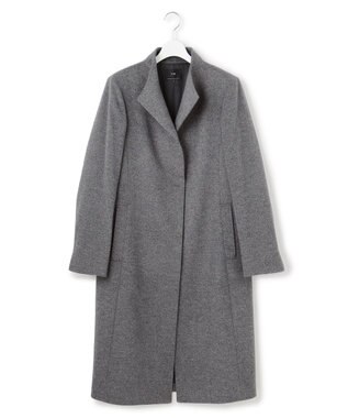 23区 L ウールカシミヤビーバー スタンドカラー  コート グレー系
