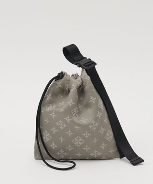 russet ナイロンジャガード巾着ポーチ S(Z-229) N.Gray