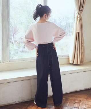 earth music&ecology 【WEB限定】リボンニットアンサンブル Pink