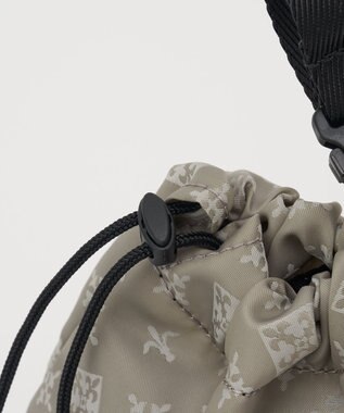 russet ナイロンジャガード巾着ポーチ S(Z-229) N.Gray