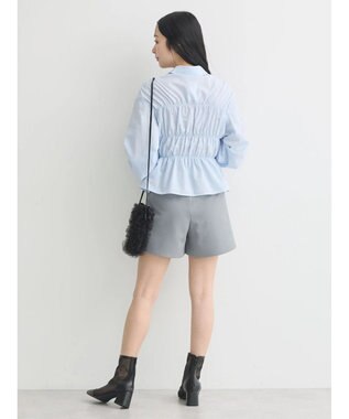 earth music&ecology ビスチェライクシャーリングシャツ Light Blue