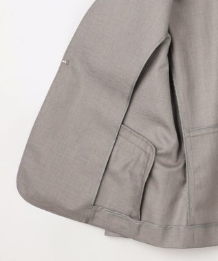 J.PRESS LADIES L OXIJEWEL ストレッチ ノーカラー ジャケット グレー系