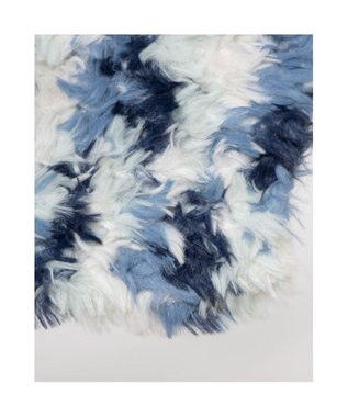 UNBILLION カシュネ cache nez / エコファーカスリニットネックマフラー ブルー