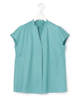 ICB L 【接触冷感・洗える】エステルラミーチンツ プルオーバーブラウス セルリアン系