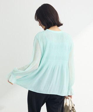 Green Parks マジョリカブラウス Light Green