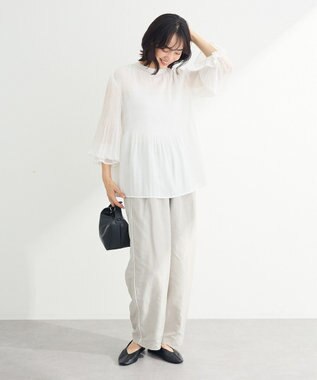 Green Parks マジョリカブラウス White