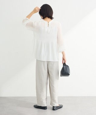 Green Parks マジョリカブラウス White