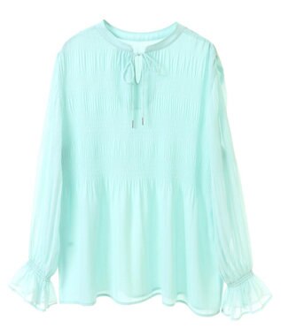 Green Parks マジョリカブラウス Light Green