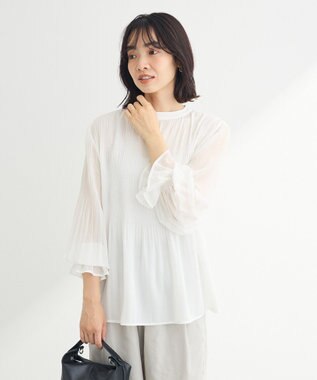 Green Parks マジョリカブラウス White