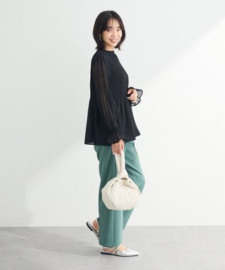 Green Parks マジョリカブラウス Black