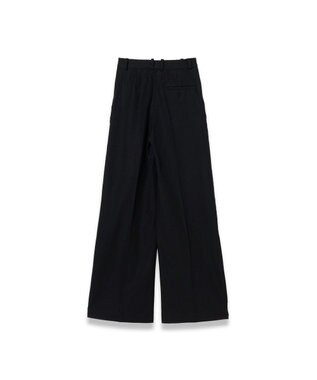 JOSEPH ギャバジンストレッチ ワイドレッグトラウザーズ YUKIO Black