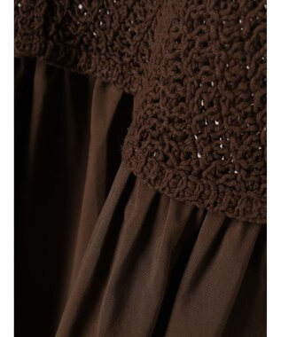 Green Parks ・ＳＵＧＡＲ　ＳＰＯＯＮ　クロシェキリカエワンピース Brown