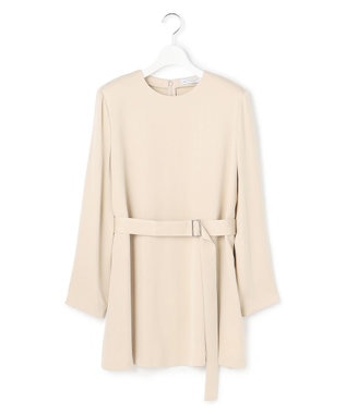 ICB L 【WEB＆一部店舗限定】BrightCupraSatin チュニックブラウス