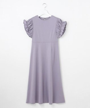 Feroux 【洗える】ドレスシルエット カットソー ワンピース サックスブルー系