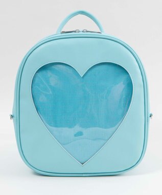 WEGO 【痛バ＆推し活グッズ】ハートウィンドウ痛リュック サックス