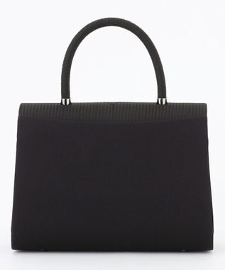 自由区 FORMAL 【日本製】編み手コード刺繍 ハンドバッグ ブラック系