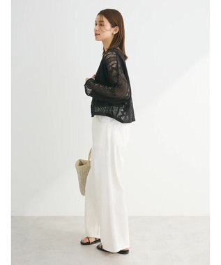 Green Parks ＳＥＴ２点　レースカーデ＋タンクトップ Black